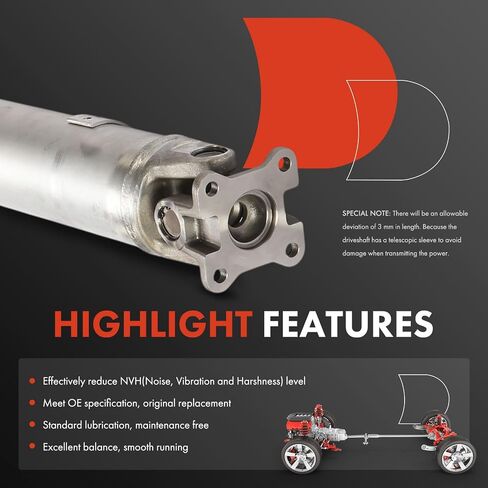 A-Premium Rear Complete Drive Shaft Prop Shaft Driveshaft Assembly Compatible with Ford F-150 F150 2009 2010 2011 2012, 4WD, Automatic Transmission, 145.0 inch Wheelbase in Saudi Arabia