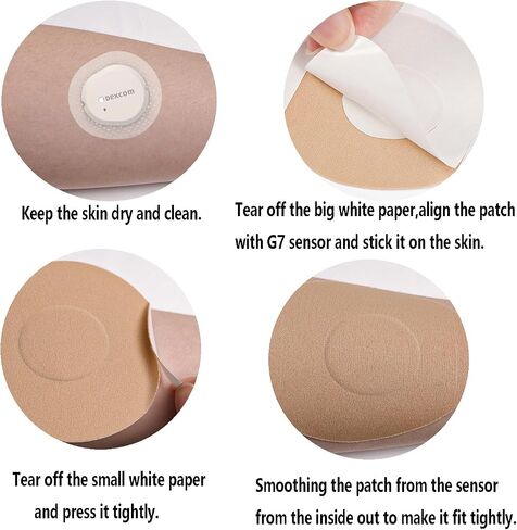 30 Pack Adhesive Patches Pre-Cut for Dexcom G7 Stelo CGM – Sweatproof Cover for Continuous Glucose Monitor Sensor Stays Secure for 10-15 Days CGM Sensor Patches Non-Glue Central Full Coverage Patch in Saudi Arabia