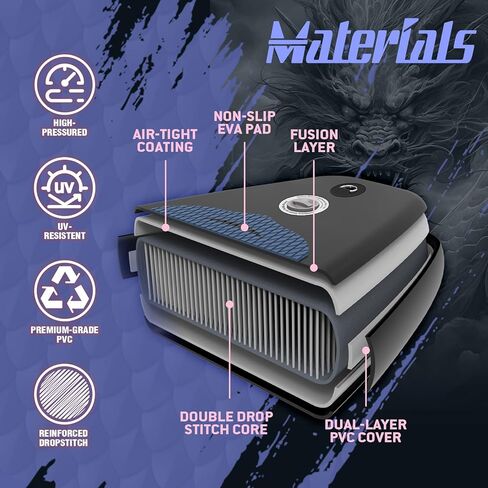 FunWater Inflatable Paddle Boards Ultra-Light SUP for All Skill Levels Everything Included with Stand Up Paddle Board, Adj Floating Paddle, Pump, Travel Backpack, Leash,Waterproof Bag(Light Blue) in Kuwait