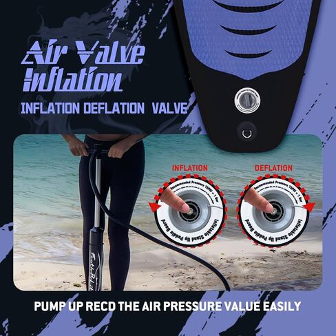 FunWater Inflatable Paddle Boards Ultra-Light SUP for All Skill Levels Everything Included with Stand Up Paddle Board, Adj Floating Paddle, Pump, Travel Backpack, Leash,Waterproof Bag(Light Blue) in Kuwait