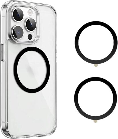 for MagSafe Ring Sticker,Universal Metal Ring Compatible with MagSafe Accessories,for iPhone/Samsung/Google Phone Case,Work with Magnetic Wireless Charger/Wallet/Car Mount/Ring Holder,6Black in Saudi Arabia