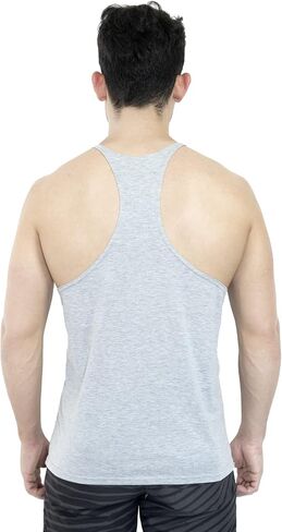 Men’s Thin Strap Stringer Tank Top for Weightlifting, Bodybuilding, and Fitness Workouts, Cotton Blend in Saudi Arabia
