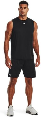 Under Armour Team Tech Mens Sleeveless Tank LT Black-White in Saudi Arabia