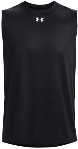 Under Armour Team Tech Mens Sleeveless Tank LT Black-White in Saudi Arabia