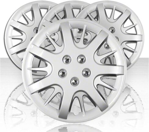 Set of Four 16' Silver Hubcap Wheel Covers for Chevy Impala 2000-2011 (Push-on) in Saudi Arabia