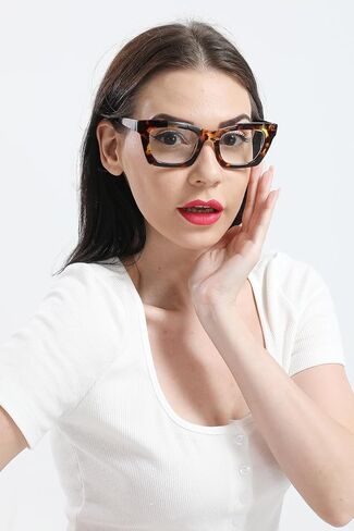 REAVEE 3 Pack Bifocal Oprah Style Reading Glasses for Women, Blue Light Blocking Stylish Thick Frame Readers Spring Hinges in Kuwait