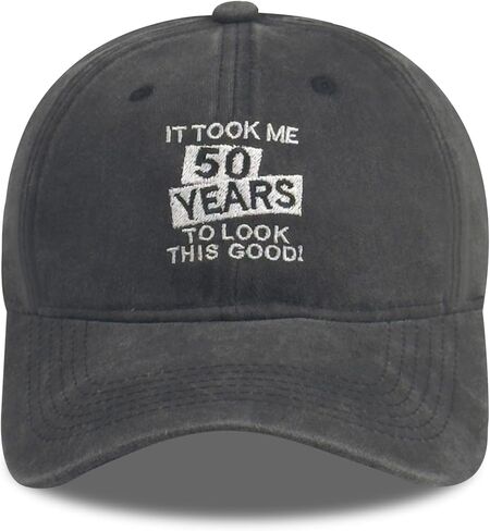 Birthday Baseball Cap 50 60 70 80 Years, Funny Embroidered Cotton Dad Hat Adjustable for Men Women Gift in Kuwait