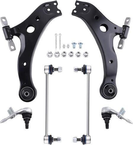 14 قطعة من ذراع التحكم الأمامي السفلي من maxpeedingrods لسيارة Toyota Camry 2007-2011 طقم تعليق مع مفاصل كروية وصلات طرفية لقضيب الربط وأحذية ربط نهاية قضيب الربط in Kuwait