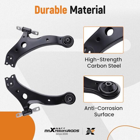 14 قطعة من ذراع التحكم الأمامي السفلي من maxpeedingrods لسيارة Toyota Camry 2007-2011 طقم تعليق مع مفاصل كروية وصلات طرفية لقضيب الربط وأحذية ربط نهاية قضيب الربط in Kuwait