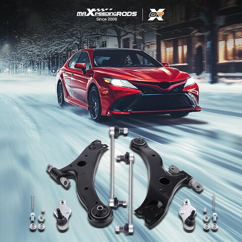 14 قطعة من ذراع التحكم الأمامي السفلي من maxpeedingrods لسيارة Toyota Camry 2007-2011 طقم تعليق مع مفاصل كروية وصلات طرفية لقضيب الربط وأحذية ربط نهاية قضيب الربط in Kuwait