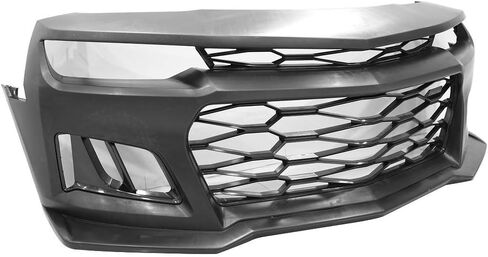 غطاء المصد الأمامي ومصابيح الضباب متوافق مع 2014-2015 Chevy Camaro، ZL1 Style Black PP Front Lip Spoiler Bumper Bumper Bumper بواسطة IKON MOTORSPORTS in Saudi Arabia