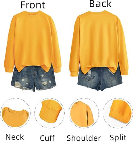 FORHVIPS All Peopled Out Sweatshirt Women Long Sleeve Letter Print Graphic Tee Fall Crew Neck Funny Sayings Pullover Top in Saudi Arabia