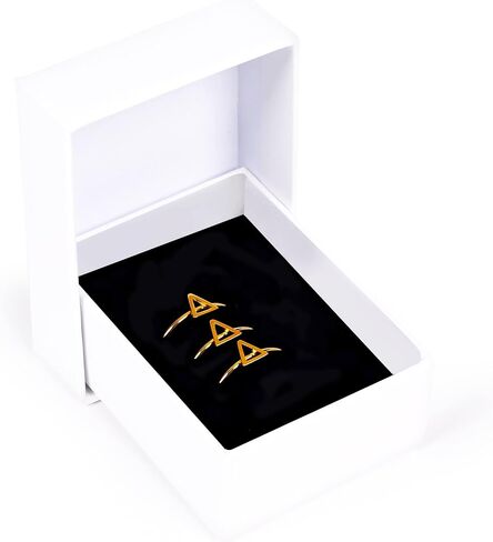 Sorority Shop Delta Delta Delta Ring Set - Stacking Adjustable Rings made with 18k Gold-Plated Stainless Steel in Saudi Arabia