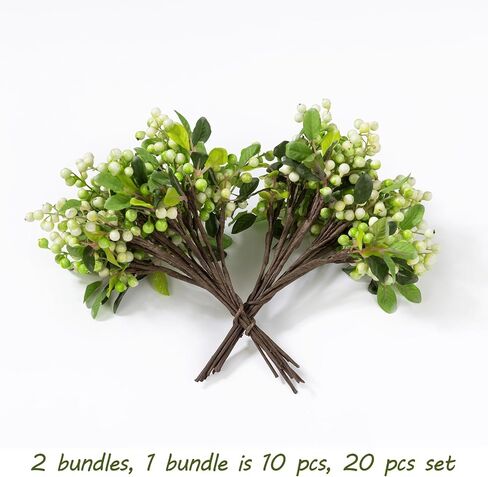 SHACOS Artificial Blue Berry Stems Pack of 20 Fake Berries with Green Leaves Fake Blueberries Spray Pick 9.8 inch for Christmas Decorations Crafts Holiday Home Decor (20 PCS, Berry Blue) in Saudi Arabia