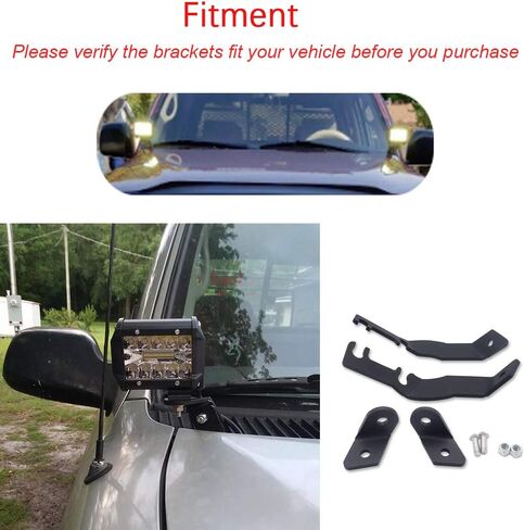XJMOTO غطاء محرك السيارة العلوي عمود جانبي يعمل بإضاءة Led دعامة تثبيت متوافقة مع Toyota Tacoma 1995-2004 in Saudi Arabia