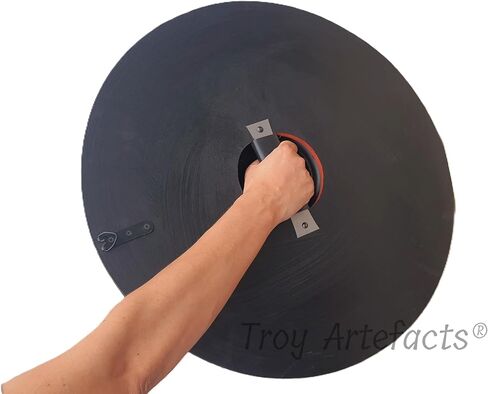 Troy Artefacts® درع الفايكنج الخشبي المصنوع يدويًا من نوع King Finehair مقاس 24 بوصة، كما هو موضح في الصورة in Saudi Arabia