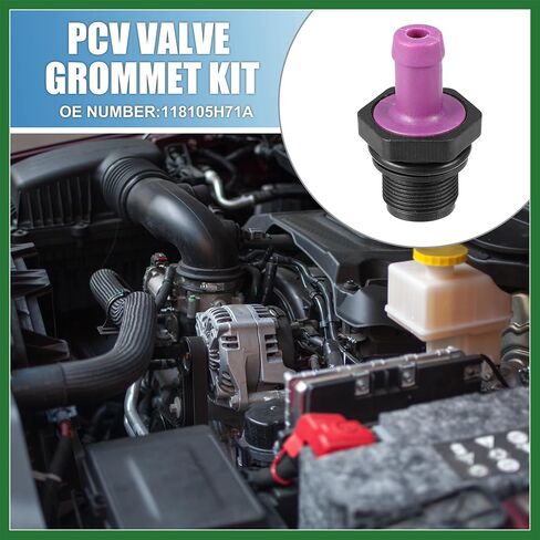 Motoforti PCV Valve Grommet Exhaust Positive Crankcase Ventilation Fittings No.118105H71A for Nissan Versa Kicks Purple and Black Long-lasting in Saudi Arabia
