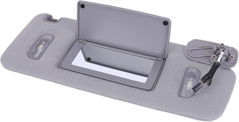 حاجب الشمس من جانب الراكب الأيمن مع مضاء لـ Suburban Sierra 1500 2500 3500 Tahoe 2015 2016 2017 2018 2019 حاجب من الشمس للسيارة باللون الرمادي مع مرآة مكياج مضاءة 23459643، 23459646، 84247140 in Saudi Arabia