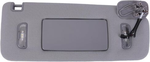 حاجب الشمس من جانب الراكب الأيمن مع مضاء لـ Suburban Sierra 1500 2500 3500 Tahoe 2015 2016 2017 2018 2019 حاجب من الشمس للسيارة باللون الرمادي مع مرآة مكياج مضاءة 23459643، 23459646، 84247140 in Saudi Arabia