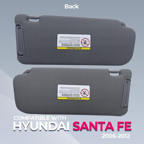 واقي من الشمس بجانب السائق مع بديل للضوء يناسب Hyundai Santa Fe 2006-2012 ظلة 852100W110J4 اللون رمادي (رمادي (جانب السائق)) in Kuwait