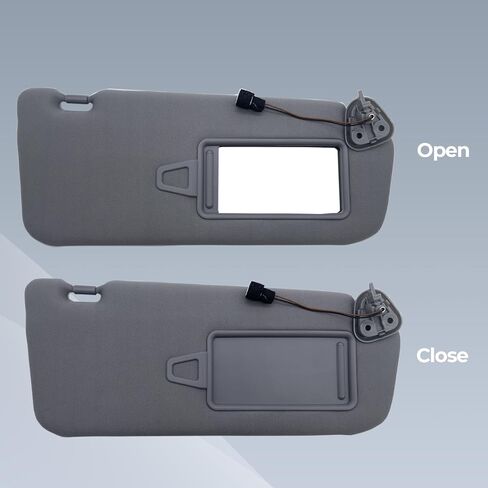 Driver Side Sun Visor with Light Replacement Fits for Hyundai Santa Fe 2006-2012 Sunshade 852100W110J4 Color Gray (Gray(Driver Side)) in Saudi Arabia