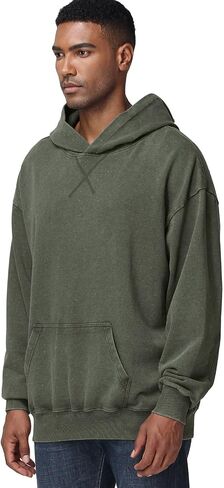 Mens Oversized Hoodie Unisex Acid Wash Hoodie Vintage Pullover Hoodies Hip Hop Sweatshirts with Pocket in Saudi Arabia