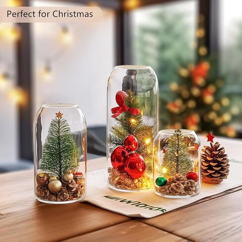 مزهريات برعم زرقاء للزهور - مجموعة من 3، مزهريات برعم صغيرة شفافة بكميات كبيرة للزهور، مزهريات زجاجية أسطوانية مزخرفة يدويًا، لأحداث حفلات الزفاف قطع مركزية للطاولة ديكو (أزرق، 3 قطع) in Kuwait