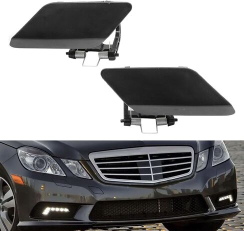 2 قطعة غطاء غسالة المصباح صالح لمرسيدس بنز E350 E400 E550 2010-2013 اليسار واليمين الجبهة الوفير العلوي غسالة غطاء غطاء A2128600208 A2128600108 in Saudi Arabia