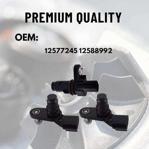 12577245 2 Camshaft & 12588992 1 Crankshaft Position Sensor Compatible with 2010-2017 Buick Verano Regal Lacrosse 2006-2017 Chevrolet 2006-2010 Pontiac 2007-2010 Saturn in Saudi Arabia