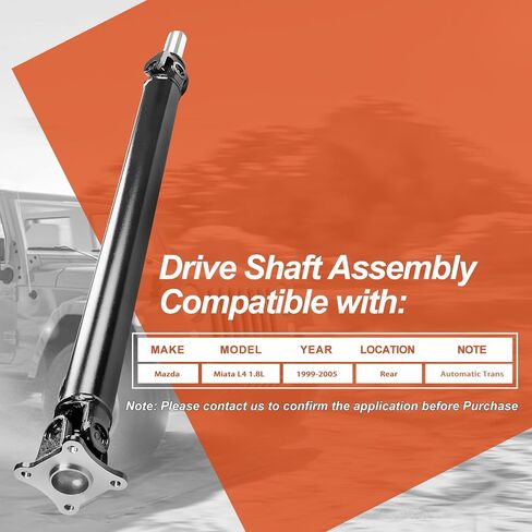 MF0625100A Rear Complete Drive Shaft Prop Shaft Driveshaft Assembly Compatible with Mazda Miata 1999-2005 1.8L, Automatic Transmission, Replace OE MF0625100A, MF0625100 in Saudi Arabia