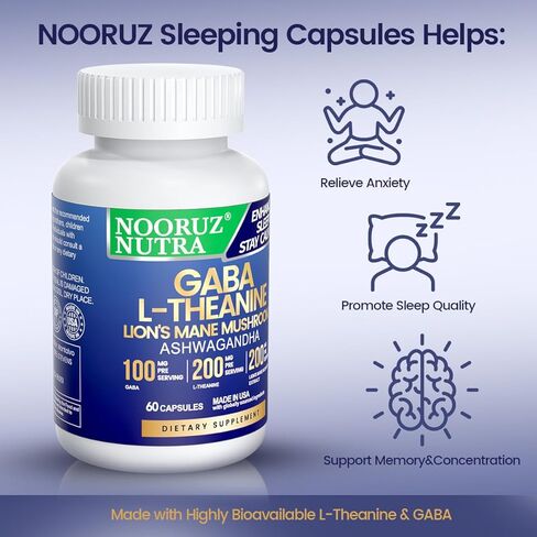 مكمل فطر عرف الأسد، كبسولات الفطر الحديثة، مكمل الفطر مع عرف الأسد، إل-الثيانين، ومستخلص أشواغاندا لدعم الطاقة والتركيز والمناعة والهضم - 90 كبسولة in Kuwait