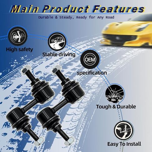 K750049 2 قطعة مثبت أمامي Sway Bar End Links لسوبارو 2002 2003 2004 2005 2006 2007 Impreza 2008-2016 Impreza, 05-2009 Legacy/Outback, 03-2013 Forester, 13-2014 WRX/WRX STI in Kuwait