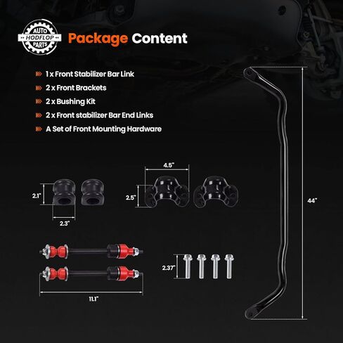 55398938AC Front Suspension Stabilizer Bar Link Kit, K80894 Sway Bar End Link & Bracket Bushing Compatible with Dodge Ram 1500 2009-2010, Ram 1500 2011-2018, Ram 1500 Classic 2019-2022 4WD 55398938AB in Kuwait