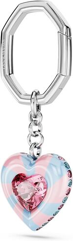 حلقة مفاتيح Swarovski Dulcis، قطع على شكل قلب، قلب، متعددة الألوان، لمسة نهائية من الروديوم in Saudi Arabia