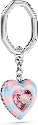حلقة مفاتيح Swarovski Dulcis، قطع على شكل قلب، قلب، متعددة الألوان، لمسة نهائية من الروديوم in Saudi Arabia