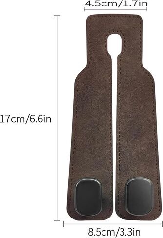 Headrest Hooks - Car Seat Back Double Hook Leather, Purses Hooks (4-Grey) in Kuwait