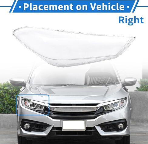 ACROPIX Headlight Lens Cover Headlight Headlamp Lense Clear Lens Cover for Hyundai Tucson 2015-2018 Clear PC 1 Pcs Front Right Car in Saudi Arabia