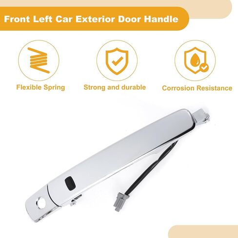 Front Driver Side Car Exterior Door Handle for Nissan Murano 2003-2007 Silver Tone ABS 1 Set No.80640CB81B/80645CA000 in Saudi Arabia