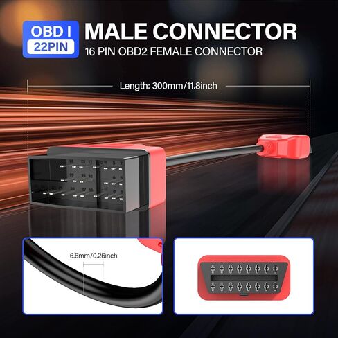 Autel Original OBD2 Adapter Cable for Toyota Vehicles, 22Pin OBD1 to 16Pin OBDII Car Converter, Compatible with OBD II Diagnostic Scan Tool in Saudi Arabia