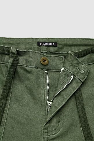 Flamingals Straight Leg Mid Waist Drawstring Stitch Detail Capri Pants for Women in Kuwait