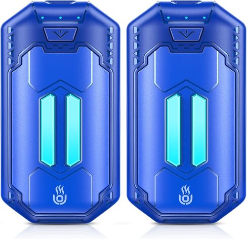 6000mAh Outjut Hand Warmers قابلة لإعادة الشحن 2 حزمة تدفئة اليدين الإلكترونية المحمولة 20 ساعة USB ملحقات الصيد المناسبة سخان اليدين المحمولة لتخييم هدايا الصيد للنساء رجل （رمادي） in Kuwait