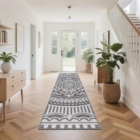 U'Artlines 2 x 6 ft Fall Runner Rug for Hallway, Washable Non Slip Orange Kitchen Rug with Rubber Backing, Low Pile Carpet for Entryway Bedroom Living Room Farmhouse Floor Mat(Orange) in Kuwait