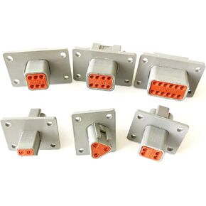 DT Series Connector Kits 2,3,4,6,8,12Pin Gray With Flange Sealed Auto Electrical Wire Connector Plug Housing (DT04-2,3,4,6,8,12P-L012) in Saudi Arabia