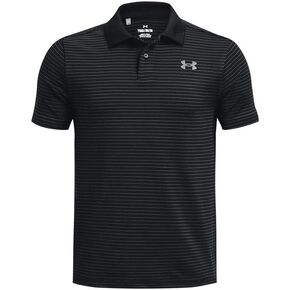 قميص بولو عالي الأداء للأولاد من Under Armour (للأطفال الكبار) أسود/وردي متمرد/أسود LG (للأطفال الكبار من عمر 14 إلى 16 عامًا) in Kuwait