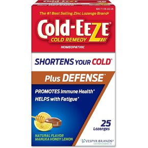 Cold-Eeze Plus Defense الحمضيات الطبيعية مع معينات الزنك من نبات البلسان، علاج البرد المثلي، يقصر أعراض البرد الشائعة، ويعزز صحة المناعة مع Sambucus Nigra، إشنسا وثمر الورد، 25 قيراط in Kuwait