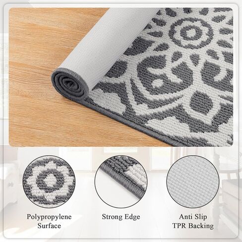 U'Artlines 2 x 6 ft Fall Runner Rug for Hallway, Washable Non Slip Orange Kitchen Rug with Rubber Backing, Low Pile Carpet for Entryway Bedroom Living Room Farmhouse Floor Mat(Orange) in Kuwait