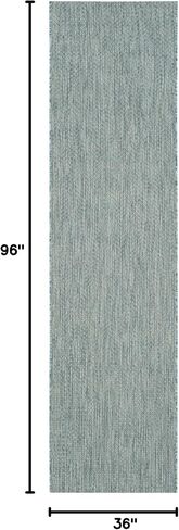 SAFAVIEH Courtyard Collection Area Rug - 9' x 12', Natural & Cream, Non-Shedding & Easy Care, Indoor/Outdoor & Washable-Ideal for Patio, Backyard, Mudroom (CY8521-03012) in Saudi Arabia
