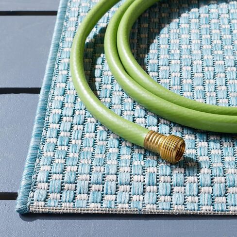 SAFAVIEH Courtyard Collection Area Rug - 9' x 12', Natural & Cream, Non-Shedding & Easy Care, Indoor/Outdoor & Washable-Ideal for Patio, Backyard, Mudroom (CY8521-03012) in Saudi Arabia
