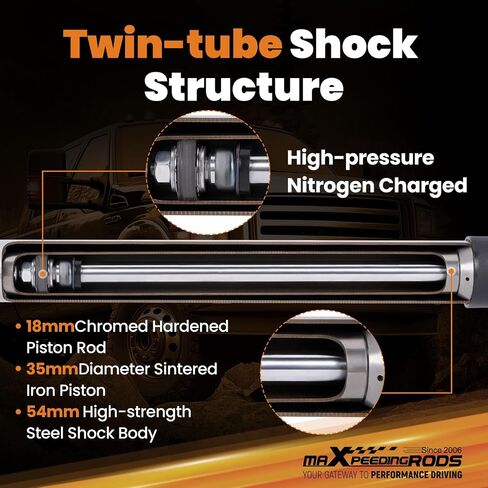 maXpeedingrods 2.5-4.5" Rear Shock Absorbers for Ford F-250 F-350 Super Duty 4WD 1999-2016, G1 Version in Saudi Arabia