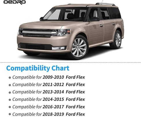سجادات أرضية OEDRO متوافقة مع 2009-2019 Ford Flex، حماية فريدة من نوعها من مادة TPE سوداء لجميع الأحوال الجوية تتضمن الصف الأول والثاني: بطانات أمامية وخلفية ومجموعة كاملة من السيارات in Saudi Arabia